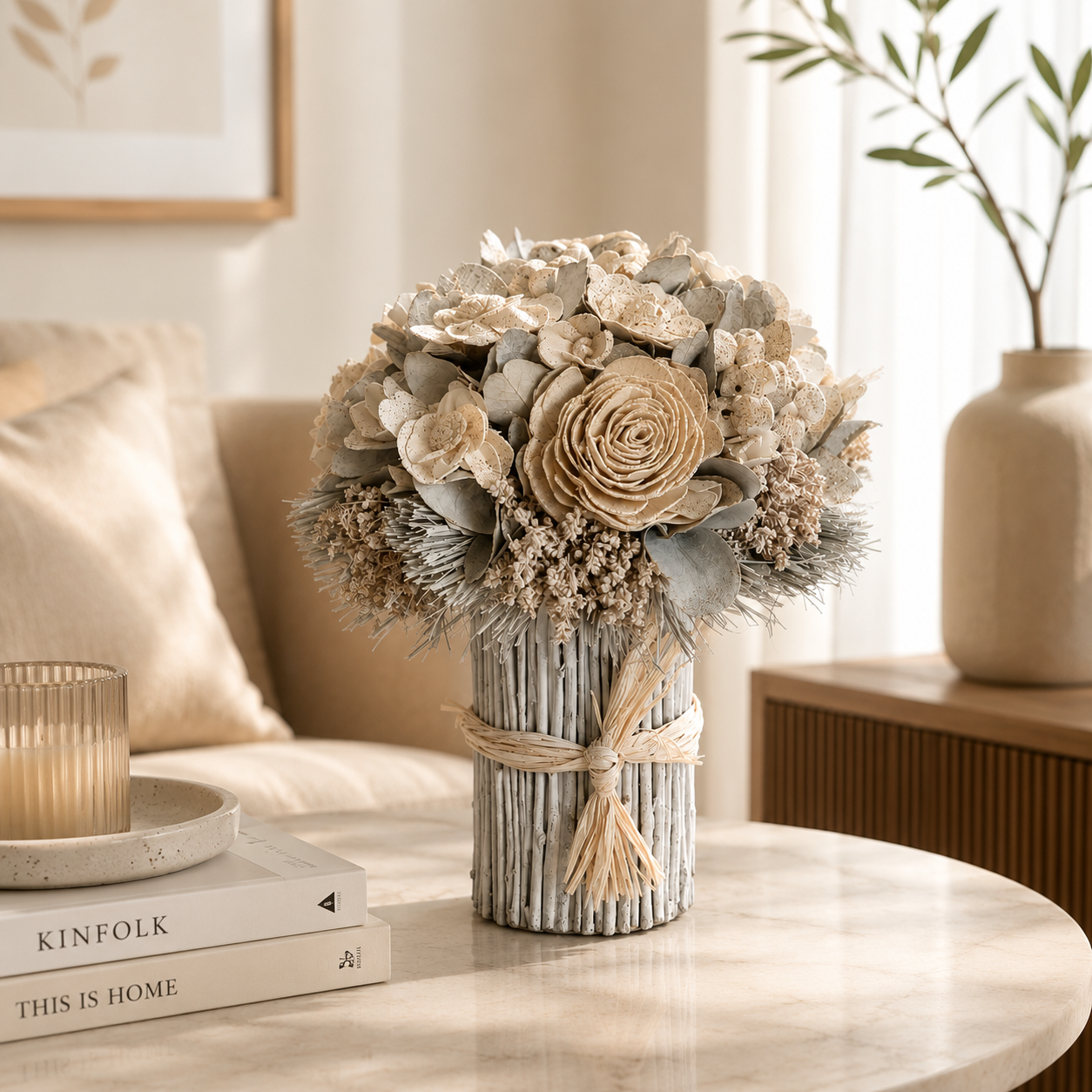 Jewel-toned dried flower bouquet — handcrafted by The Maeva Store