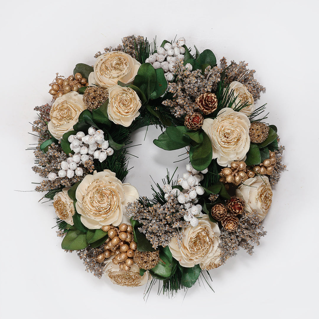 Beige & Gold Wreath