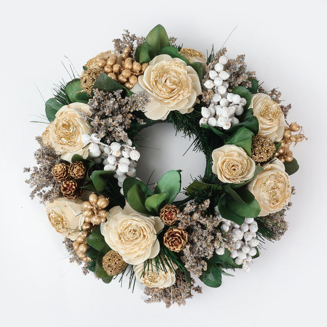 Beige & Gold Wreath