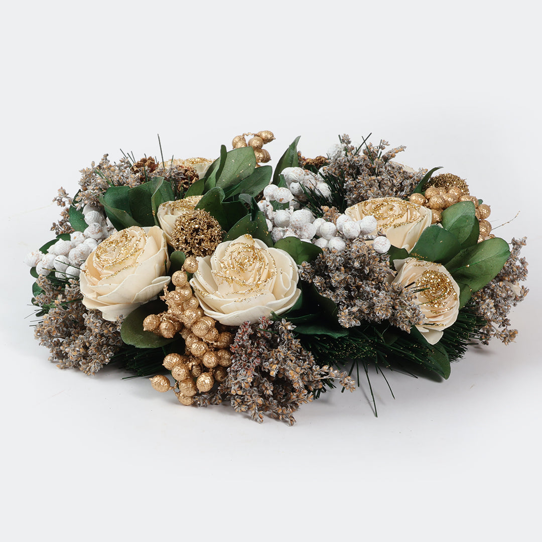 Beige & Gold Wreath
