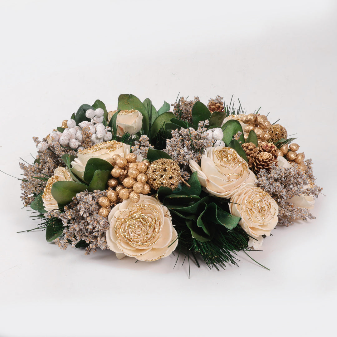Beige & Gold Wreath