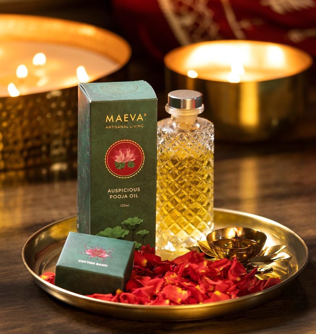 Anagha Pooja Oil & Diya Set