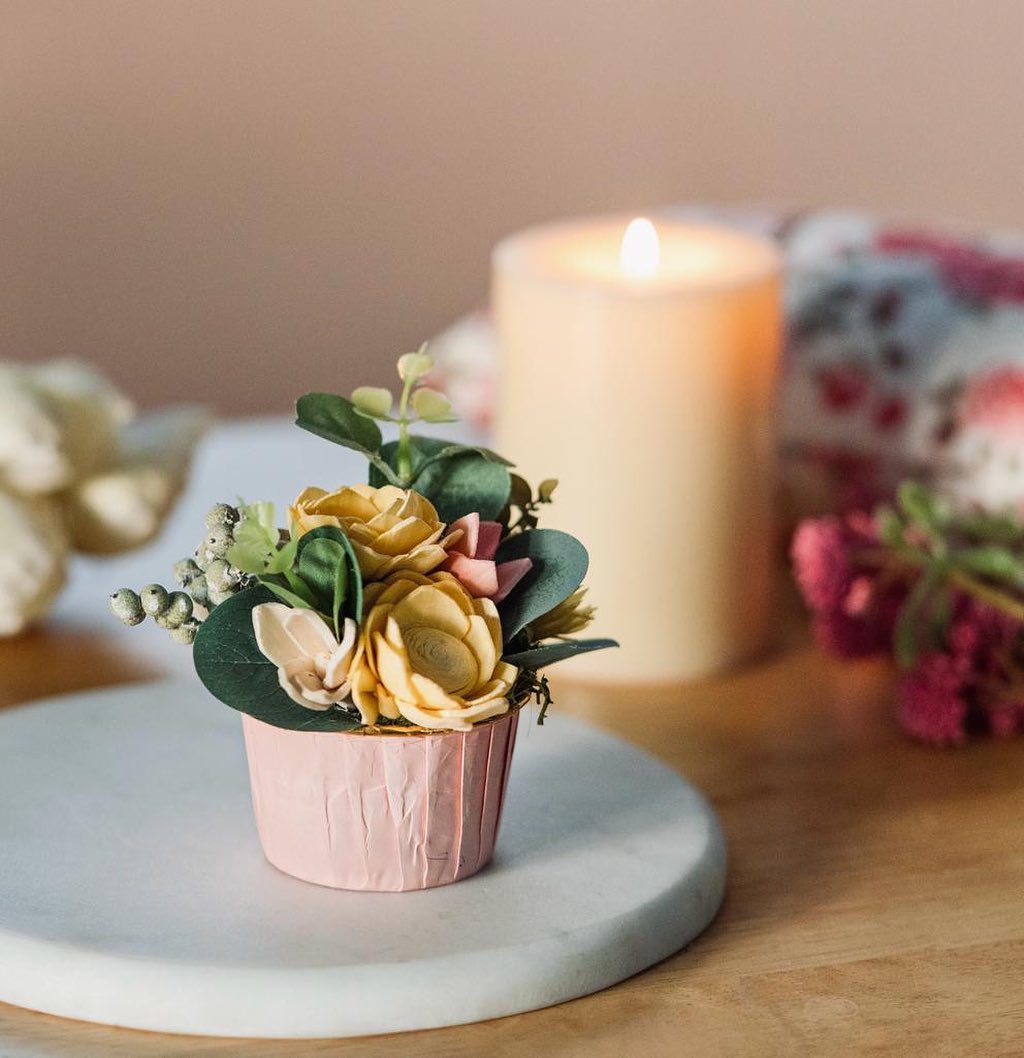 Floral Cupcake - Set of 2