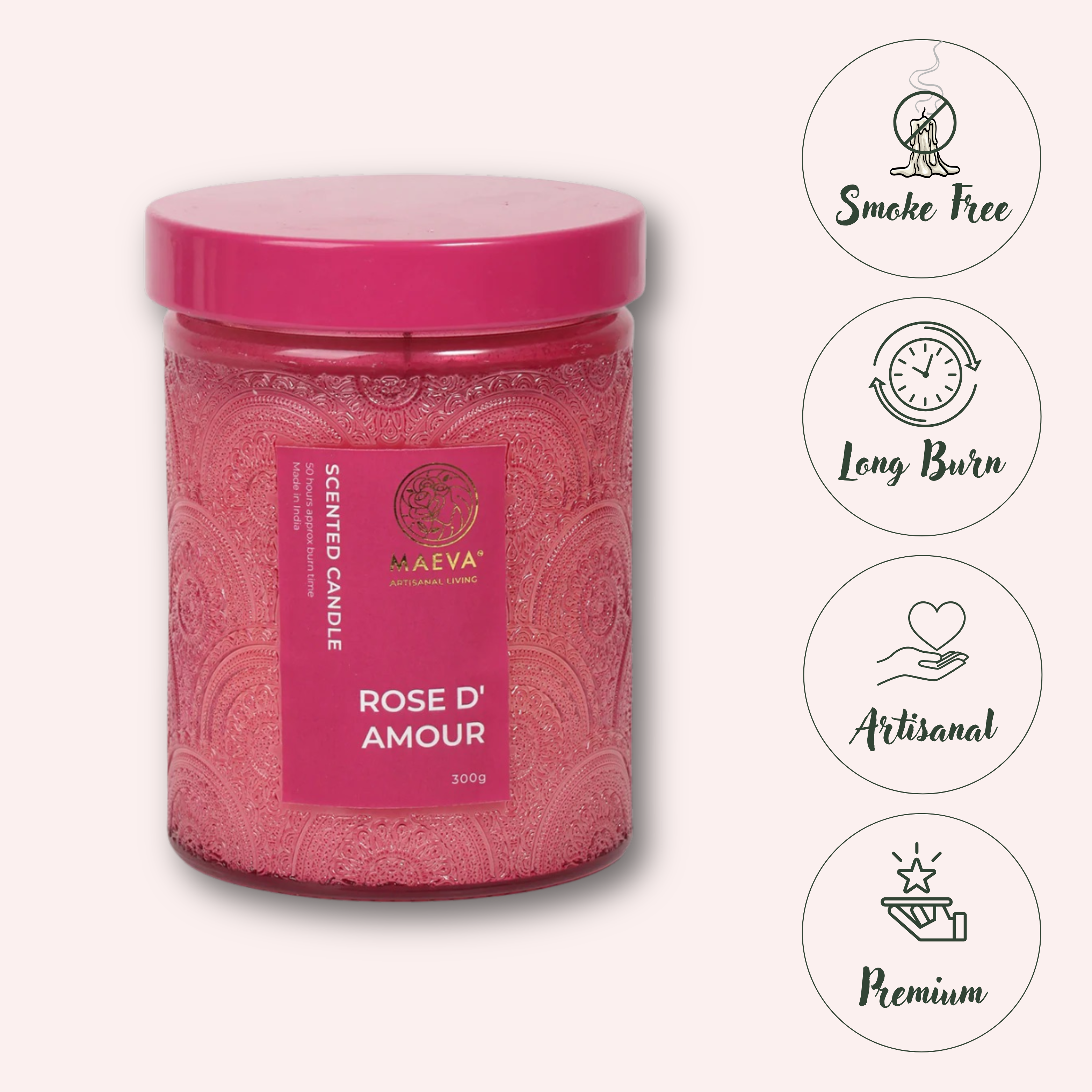 Rose d'Amour Scented Candle