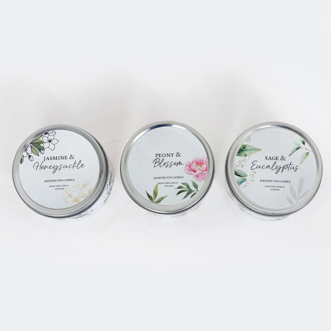 Festive Assorted Scented Tin Candles - Ver 3