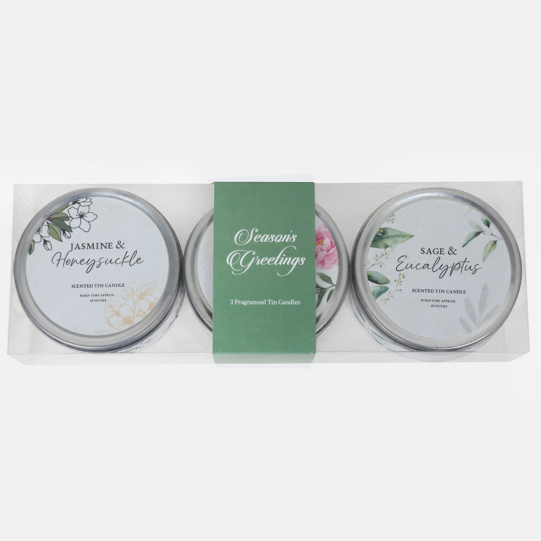 Festive Assorted Scented Tin Candles - Ver 3