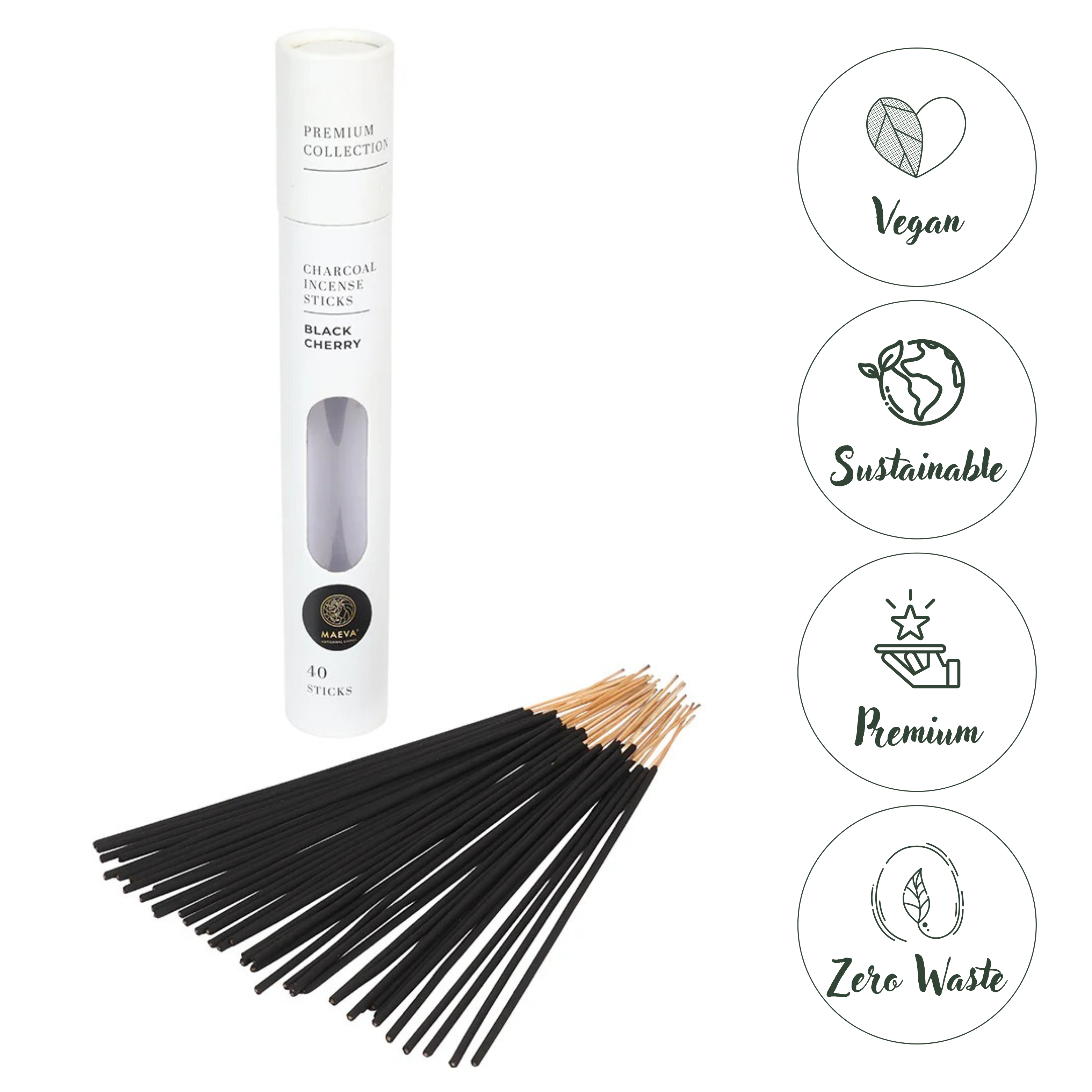 Black Cherry Charcoal Incense Sticks