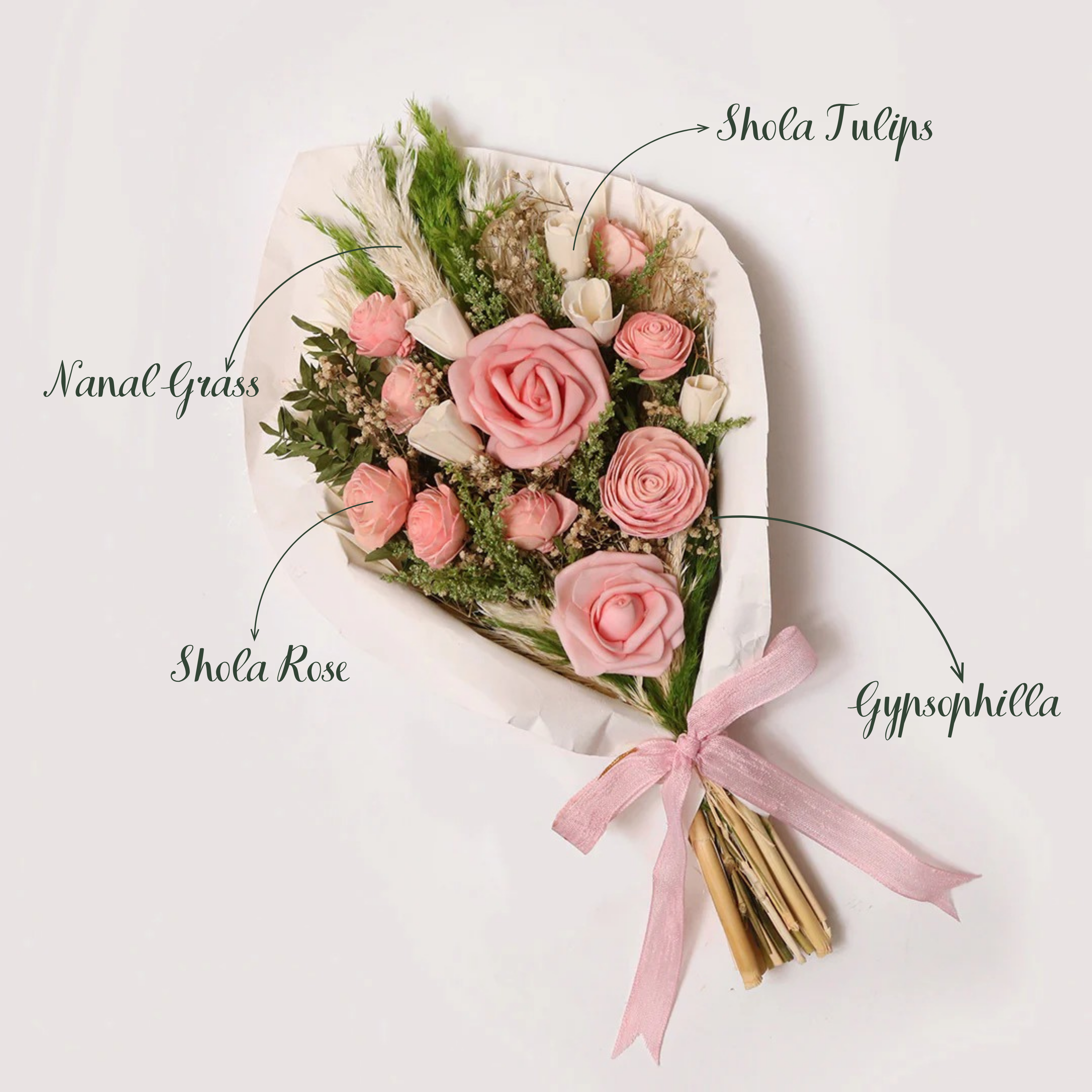 Blush Rush Dried Flower Bouquet