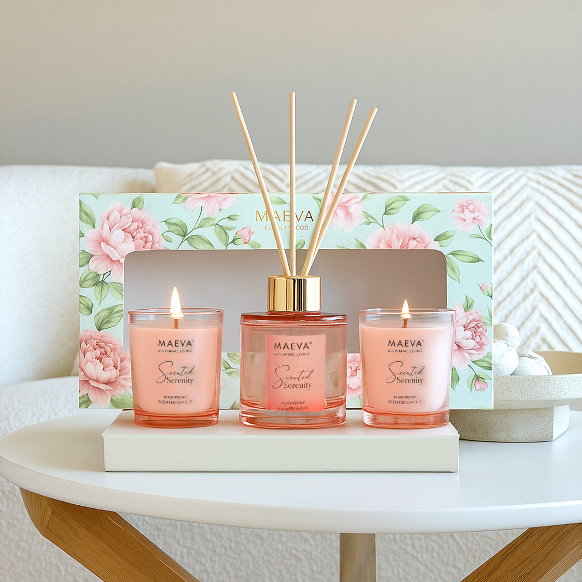 Scented Serenity Reed Diffuser & Candle Gift Set