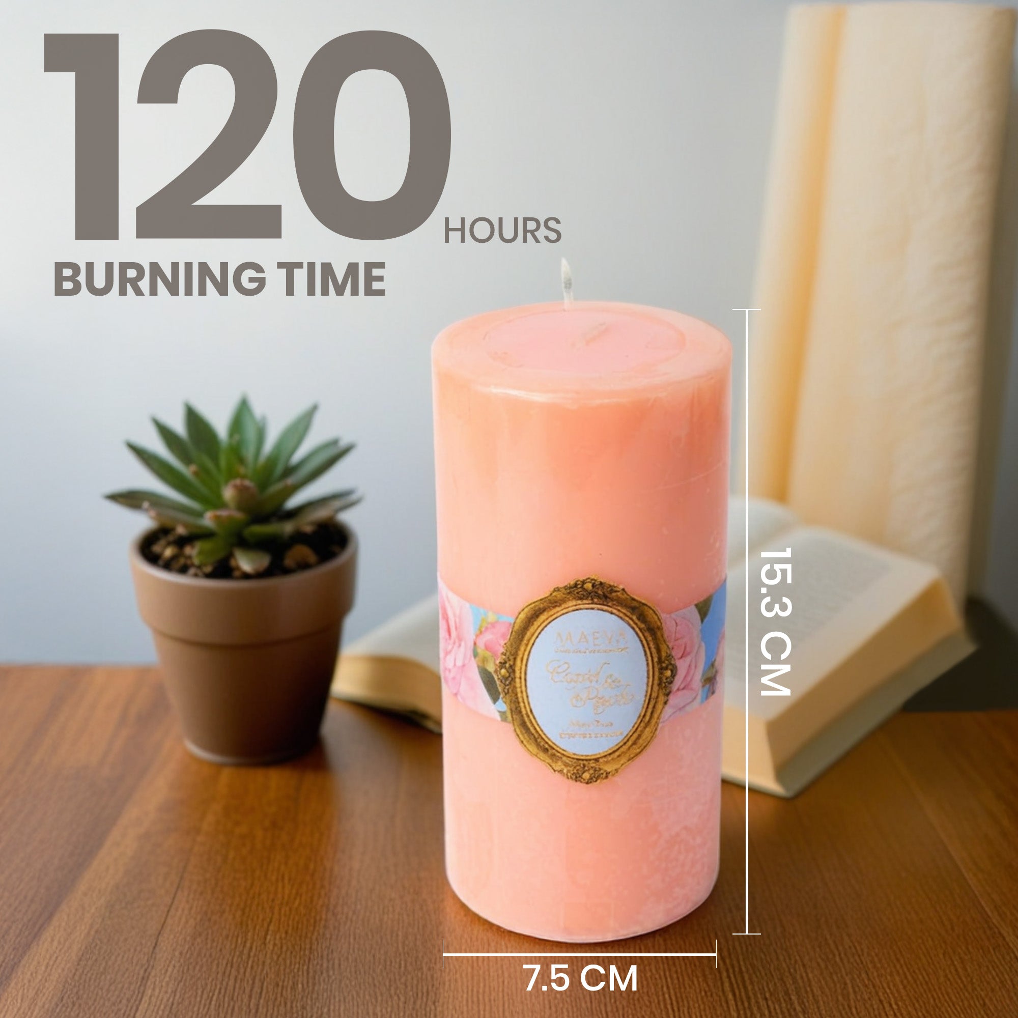 Cupid & Psyche Pillar Candle - L