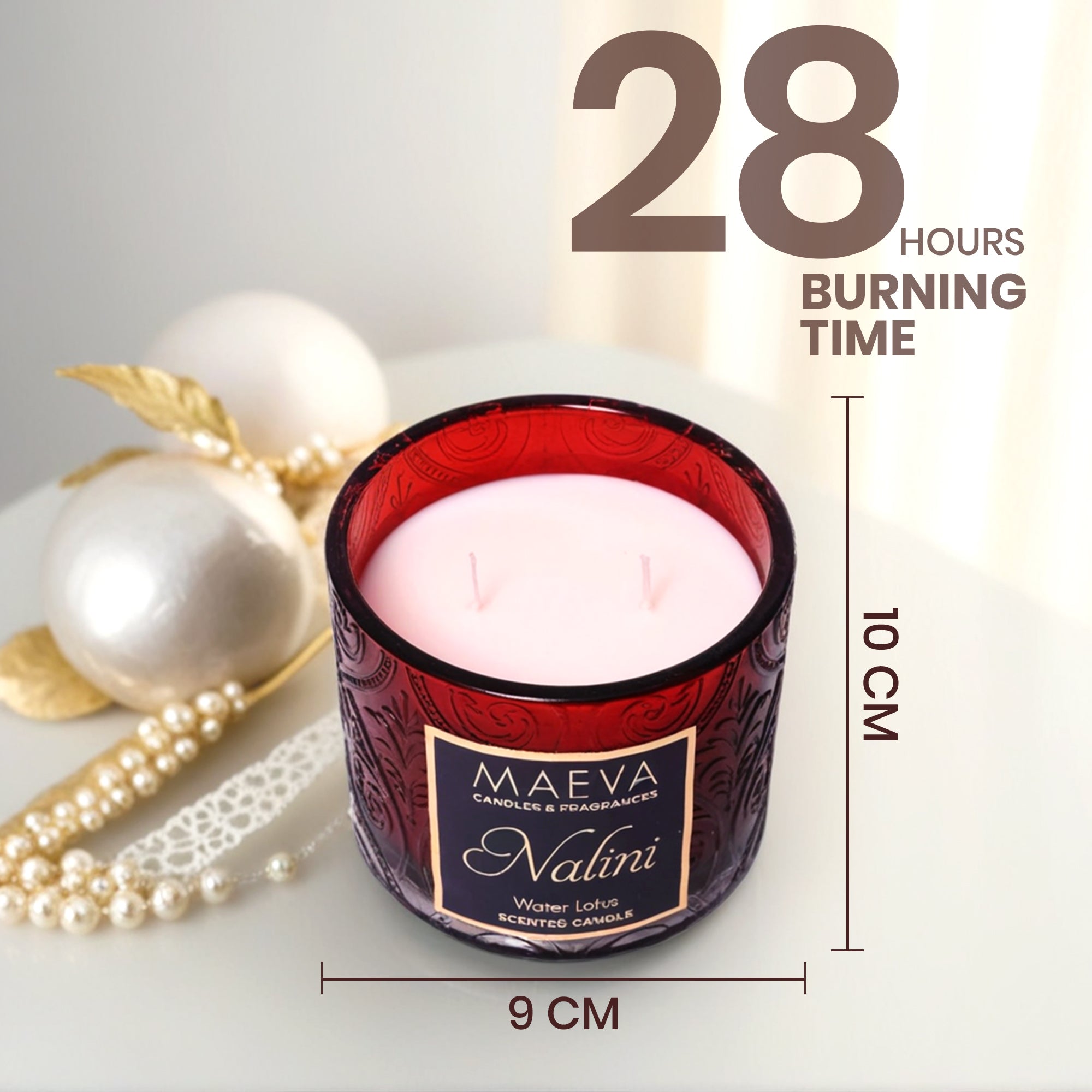 Nalini Embossed Glass Candle