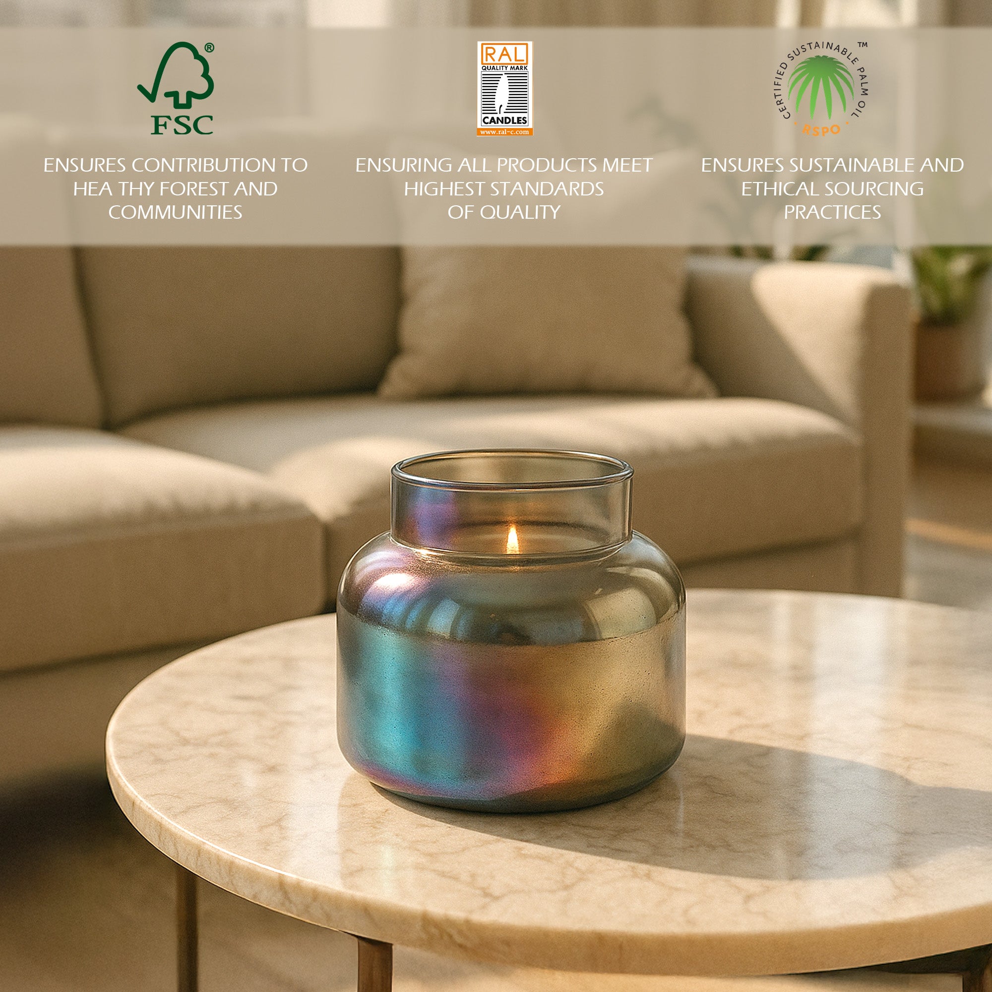 Anagha Iridescent Jar Candle