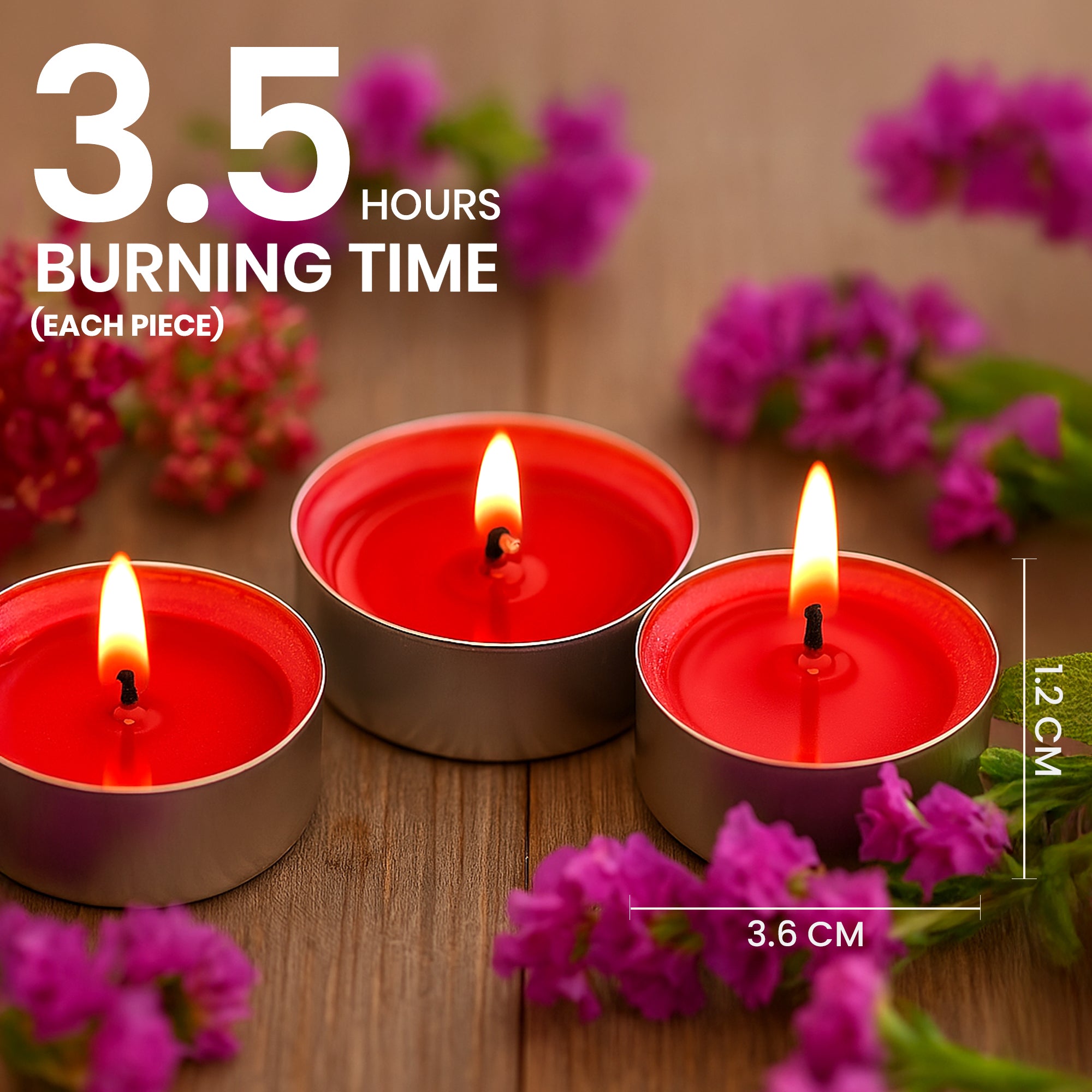 Nalini Colored Tea lights - Pack of 100