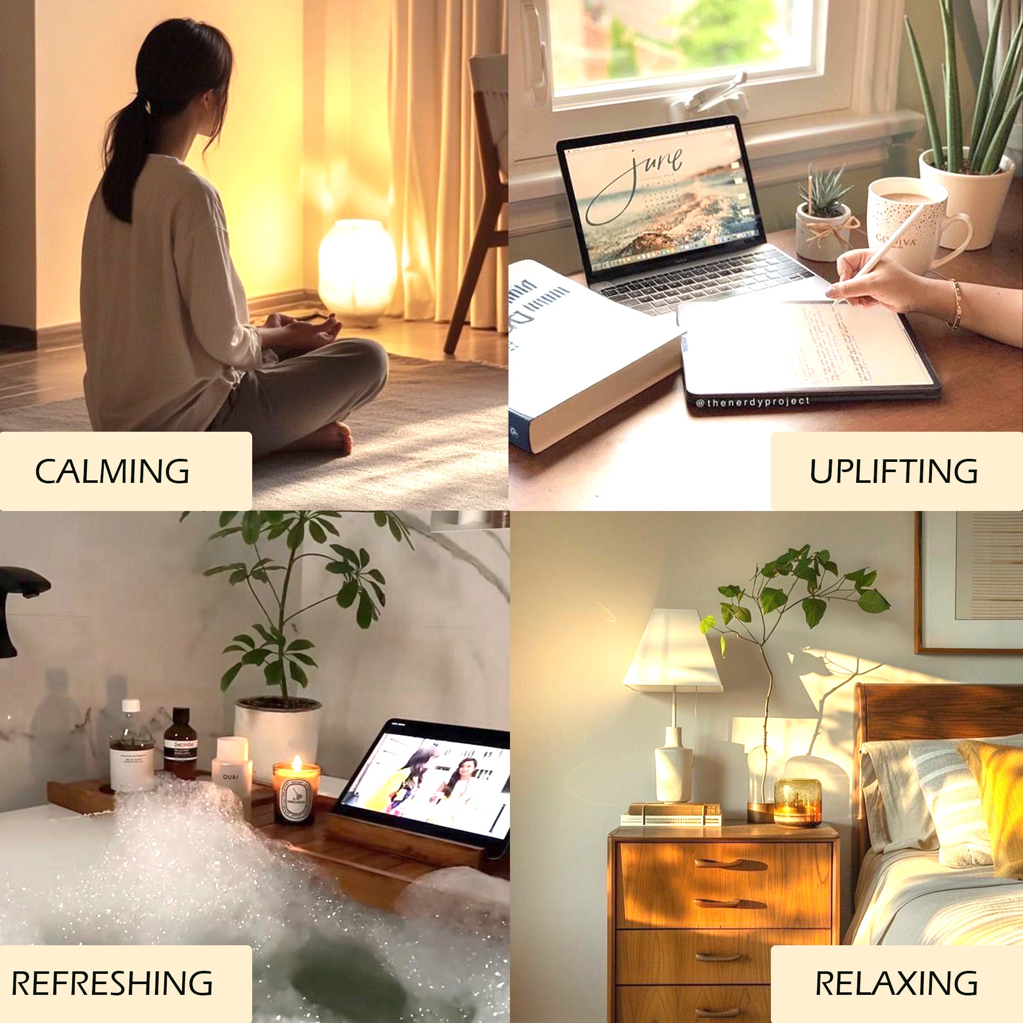 Scented Serenity Hollywood Embossed Glass 2-Wick Candle