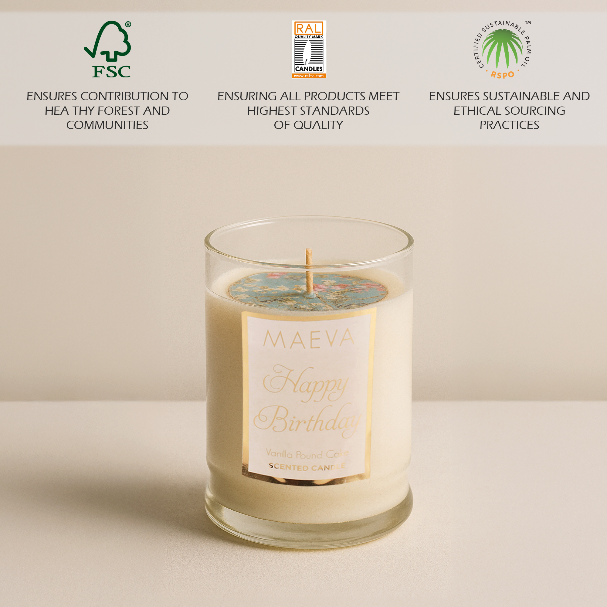 Birthday Tumbler Glass Candle