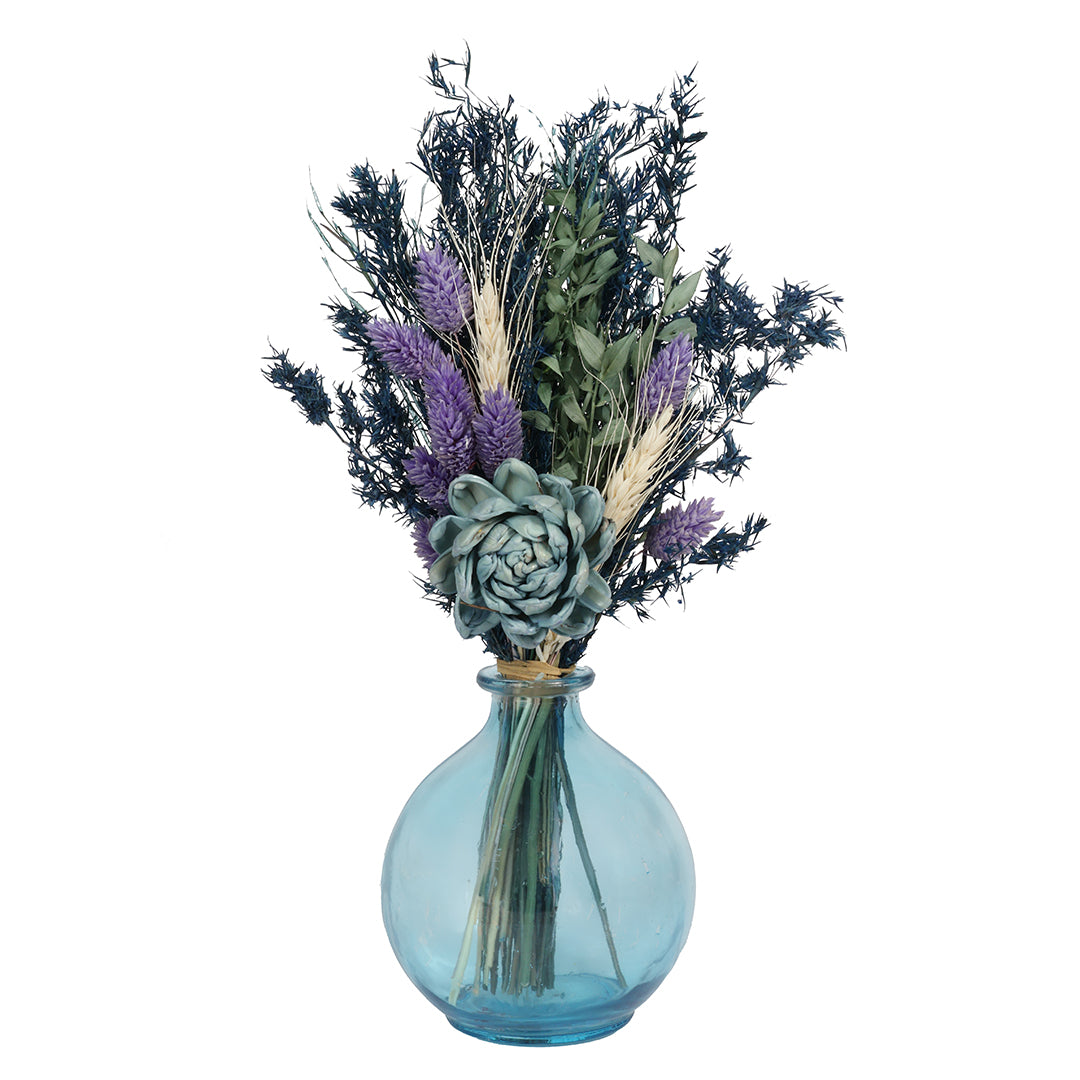Blue Horizon Round Flower Vase