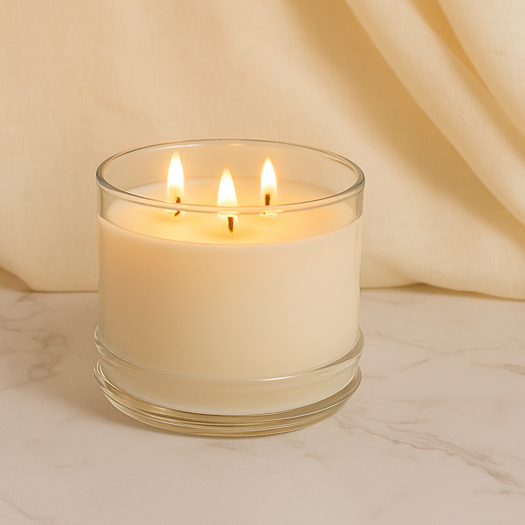 Wedding 3 Wick Glass Scented Candle