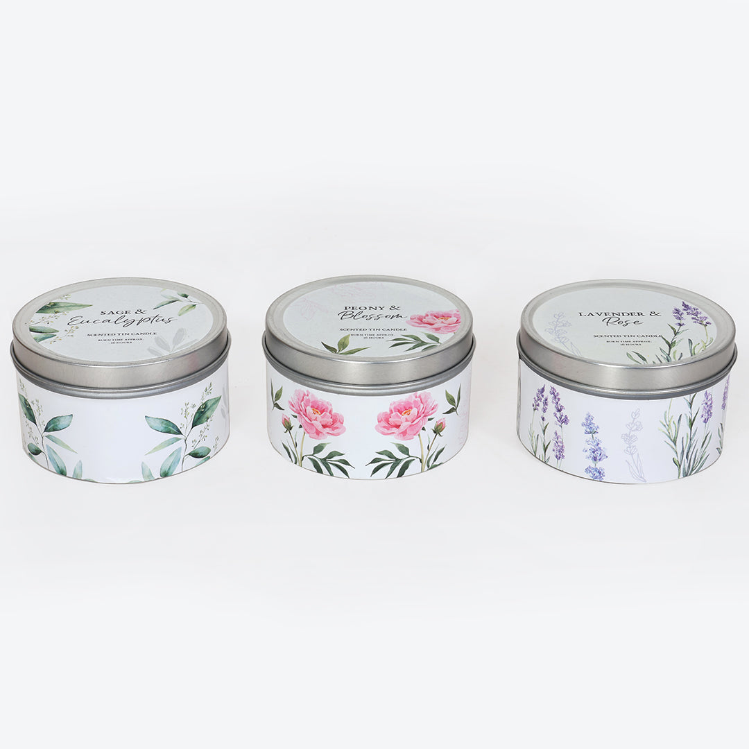 Festive Assorted Scented Tin Candles - Ver 1 | Scented Candle for Corporate Gifting | Fragrance Candle