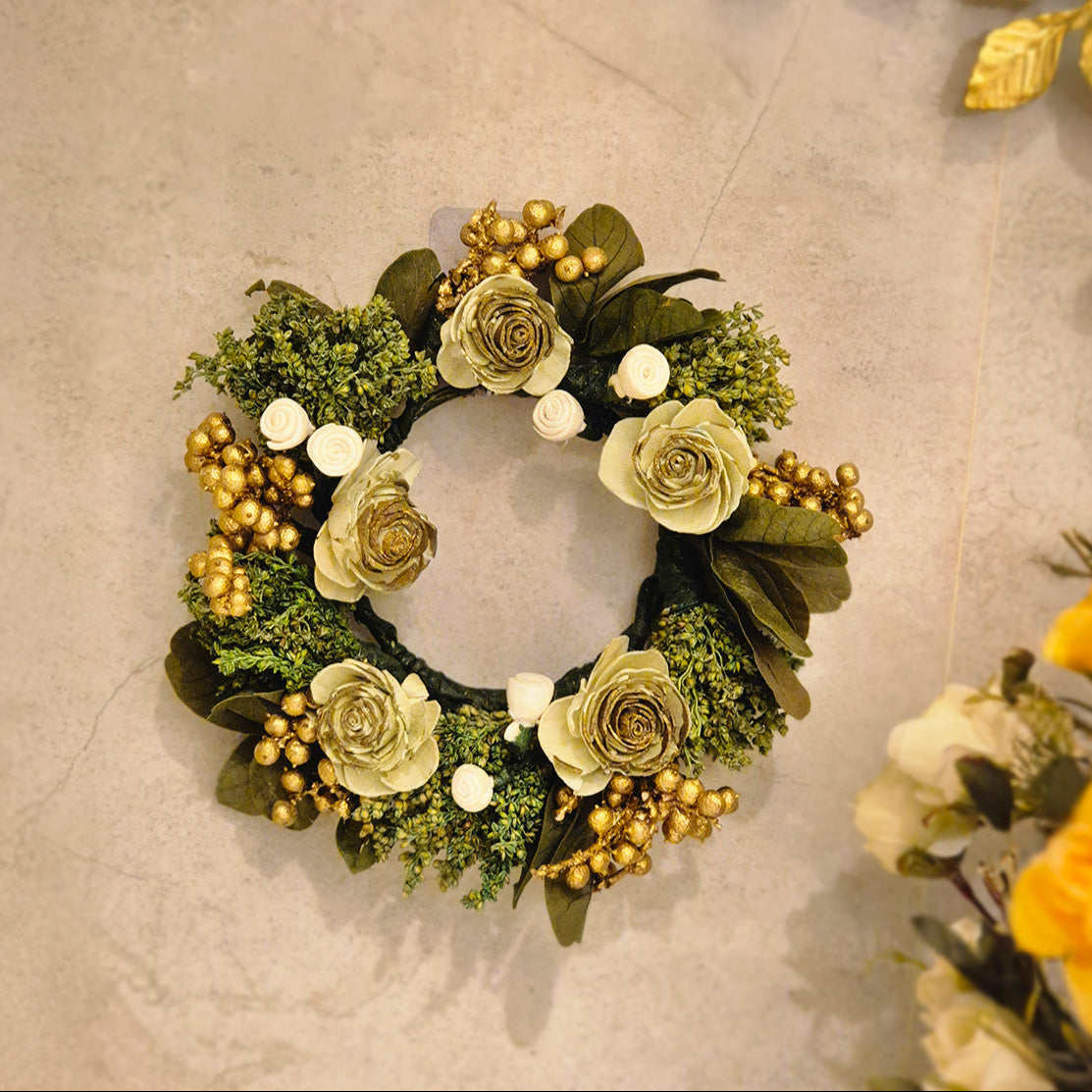 Green Goodness Dried Flower Wreath