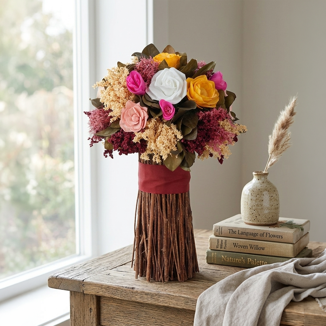 Amber Rose Dried Botanical Bouquet