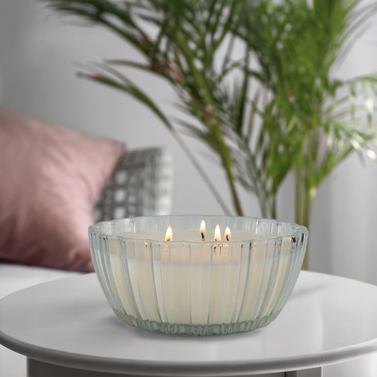 Lavender Woods Scalloped Candle