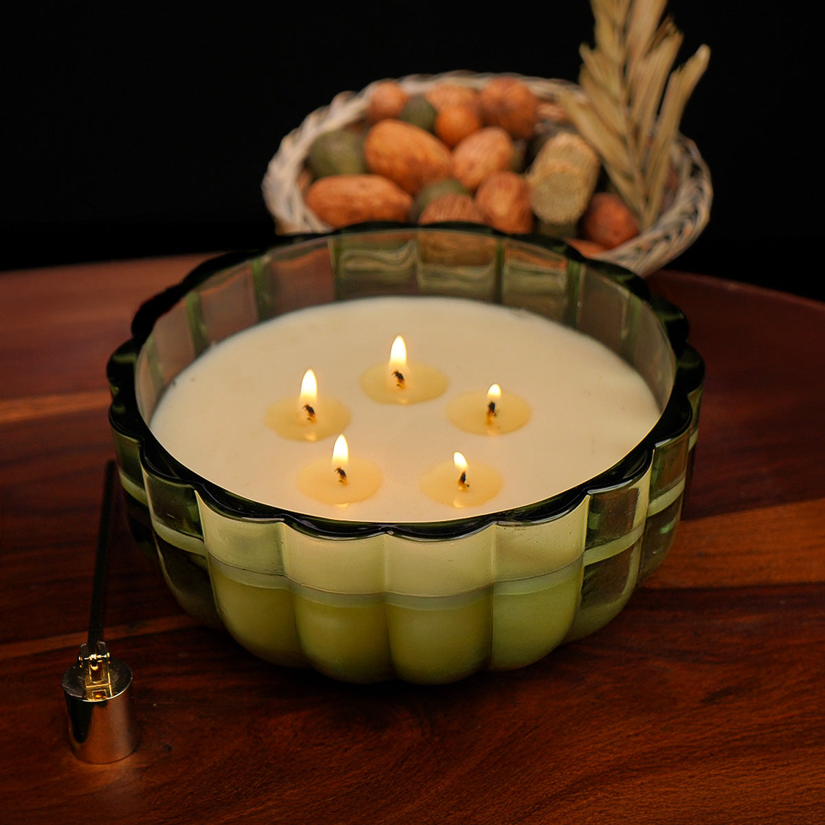 Cinder Apple Scalloped Candle