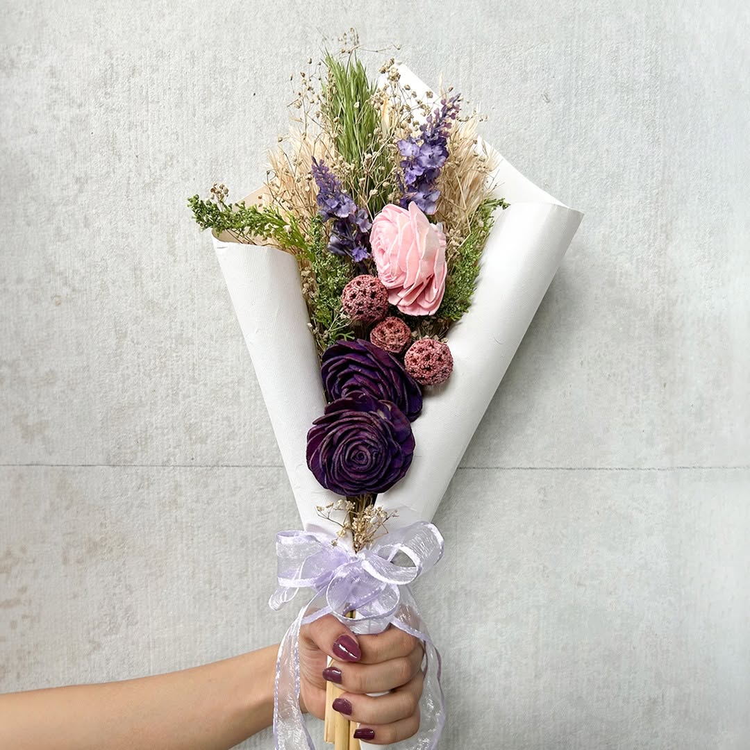 Lavender Hand-Tied Dried Flower Bouquet