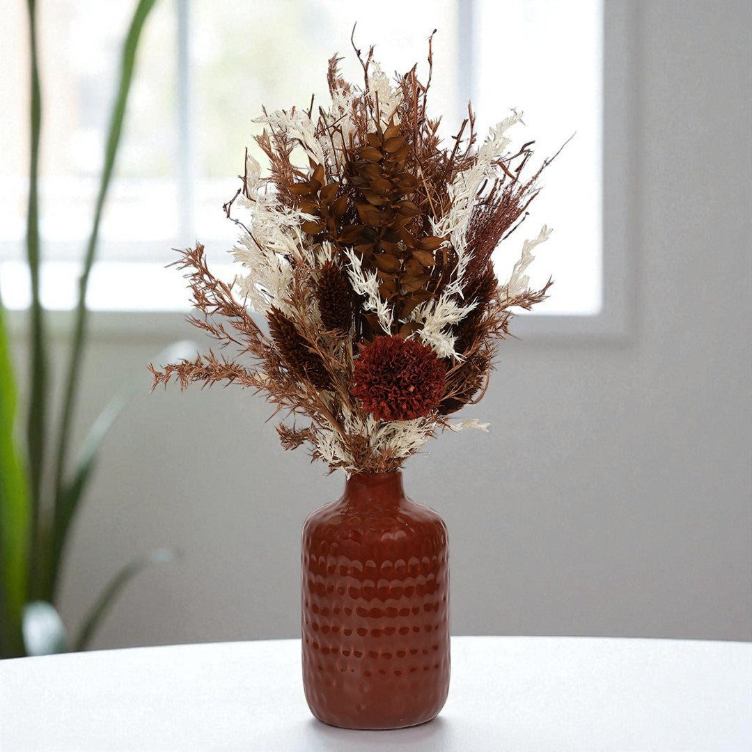 Walnut Bliss Ceramic Flower Vase