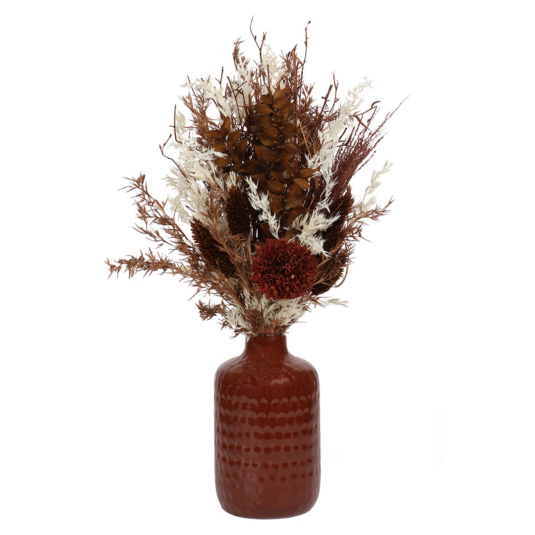 Walnut Bliss Ceramic Flower Vase