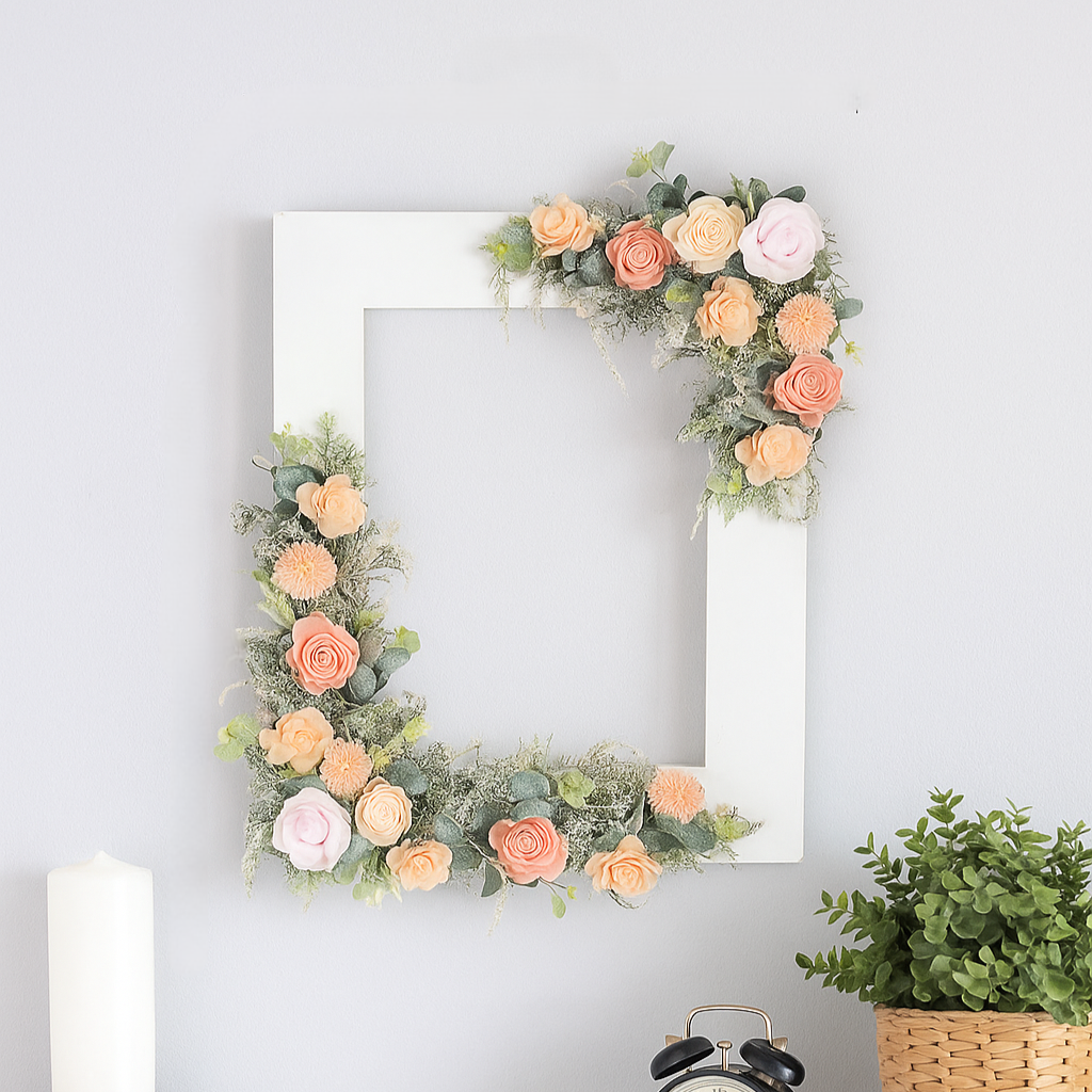 White Royalty Floral Frame