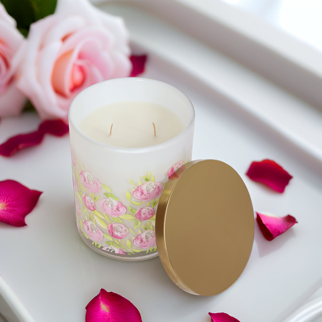 Scented Serenity 15 Oz Decal Glass Candle