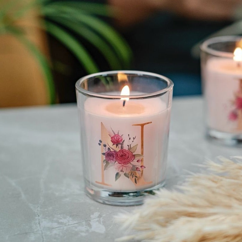 Monogram Shot Glass Candles