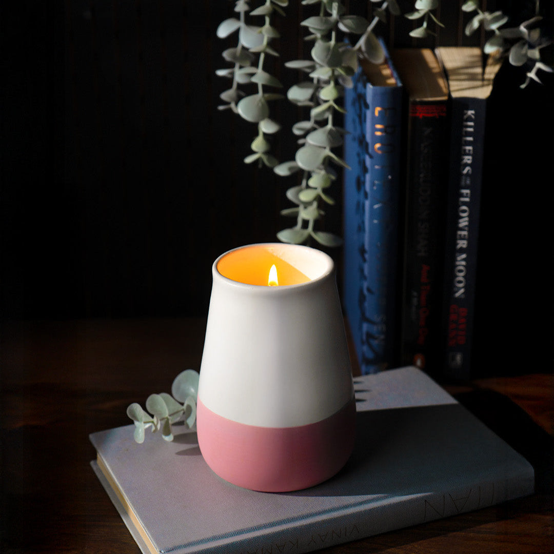 Peony Rose Scented Ceramic Jar Candle