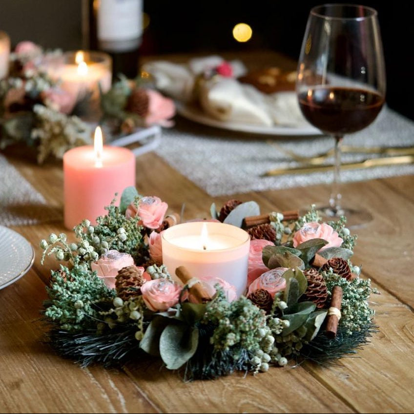 Pink Christmas Wreath