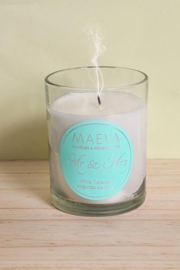 Wedding Clear Glass Candle