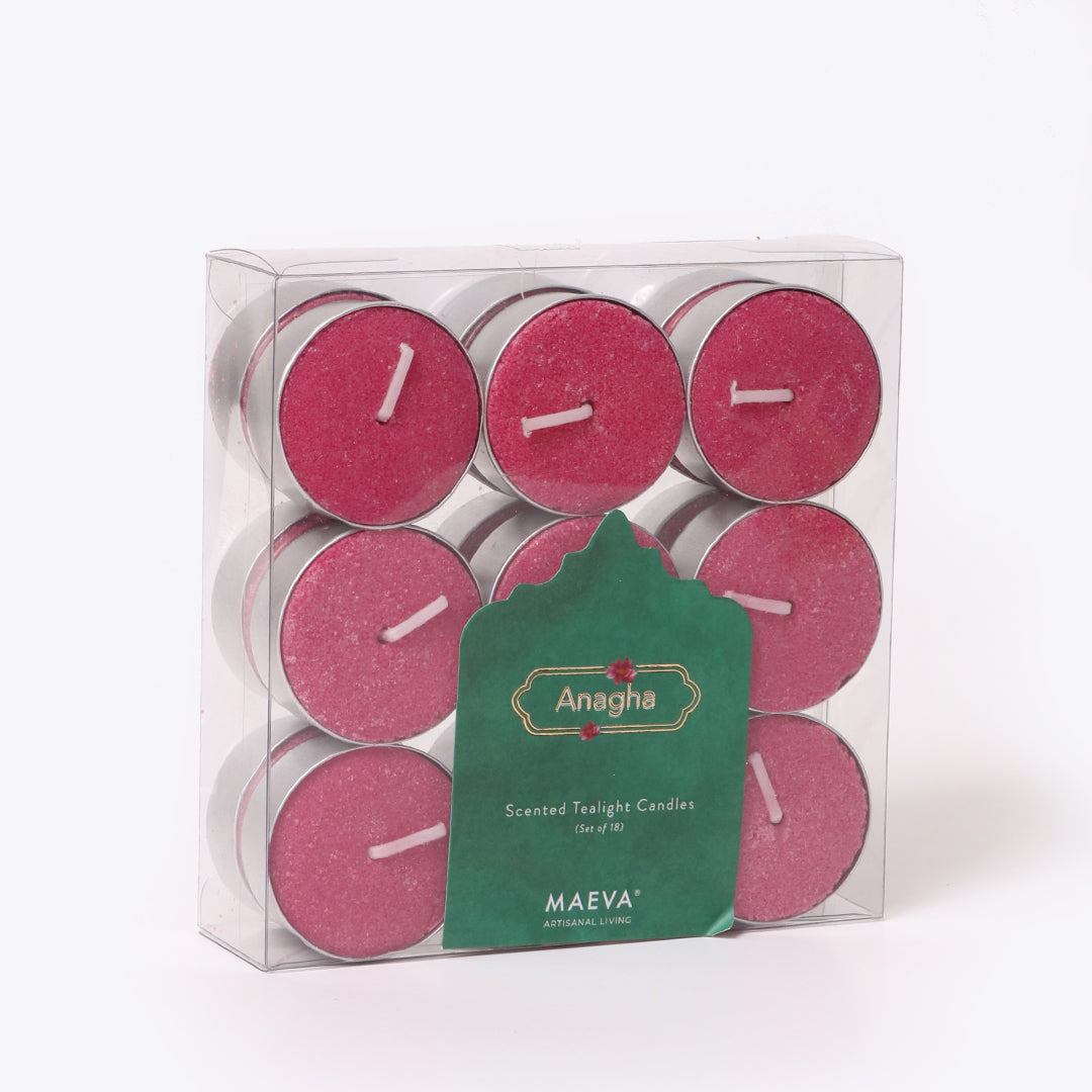 Anagha Scented Tealight Candles - Pack of 18