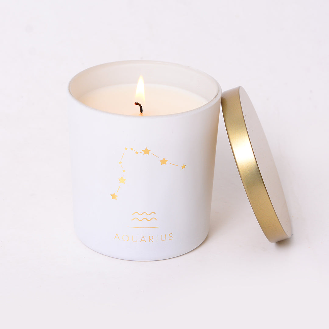 Aquarius Zodiac Scented Jar Candle