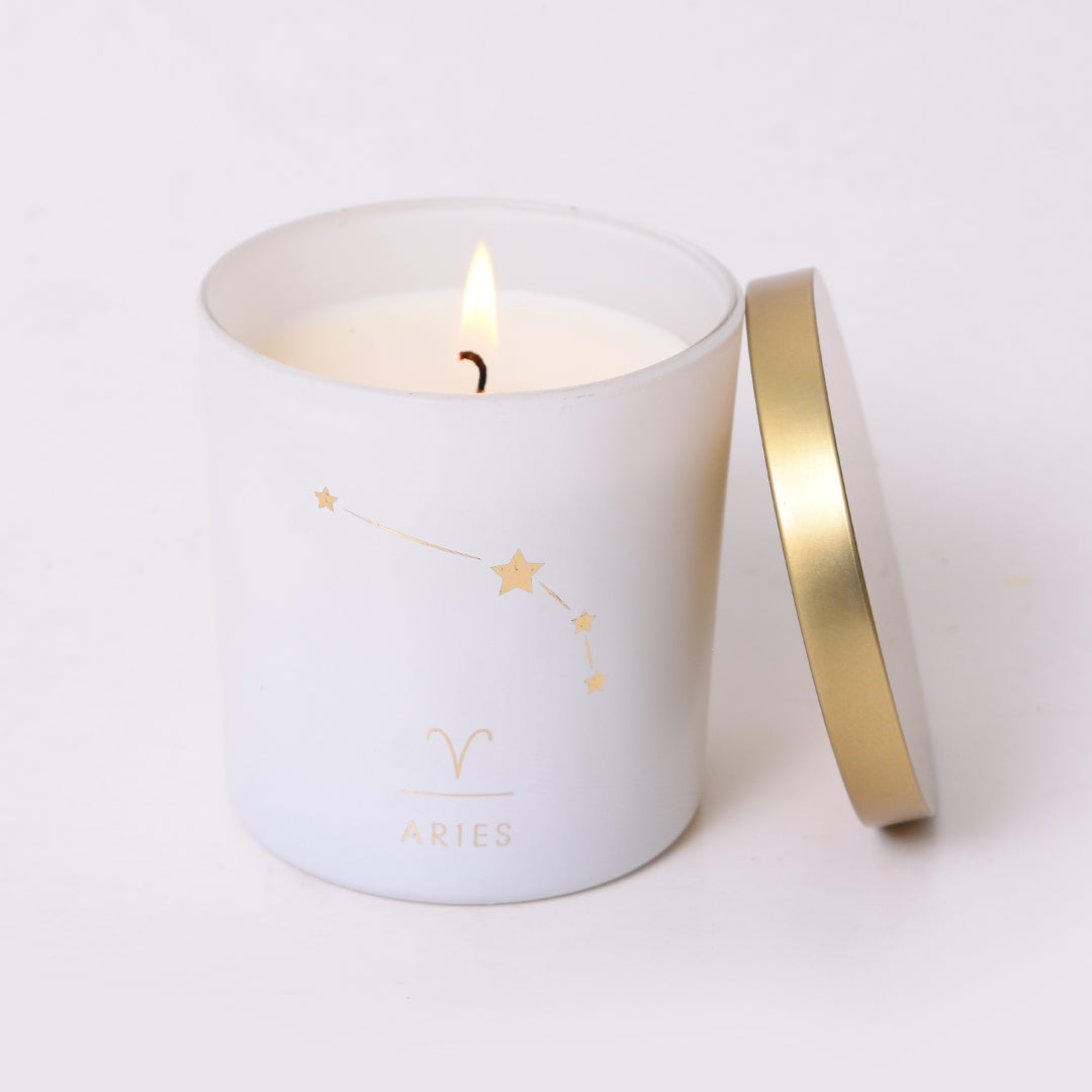 Aries Zodiac Scented Jar Candle