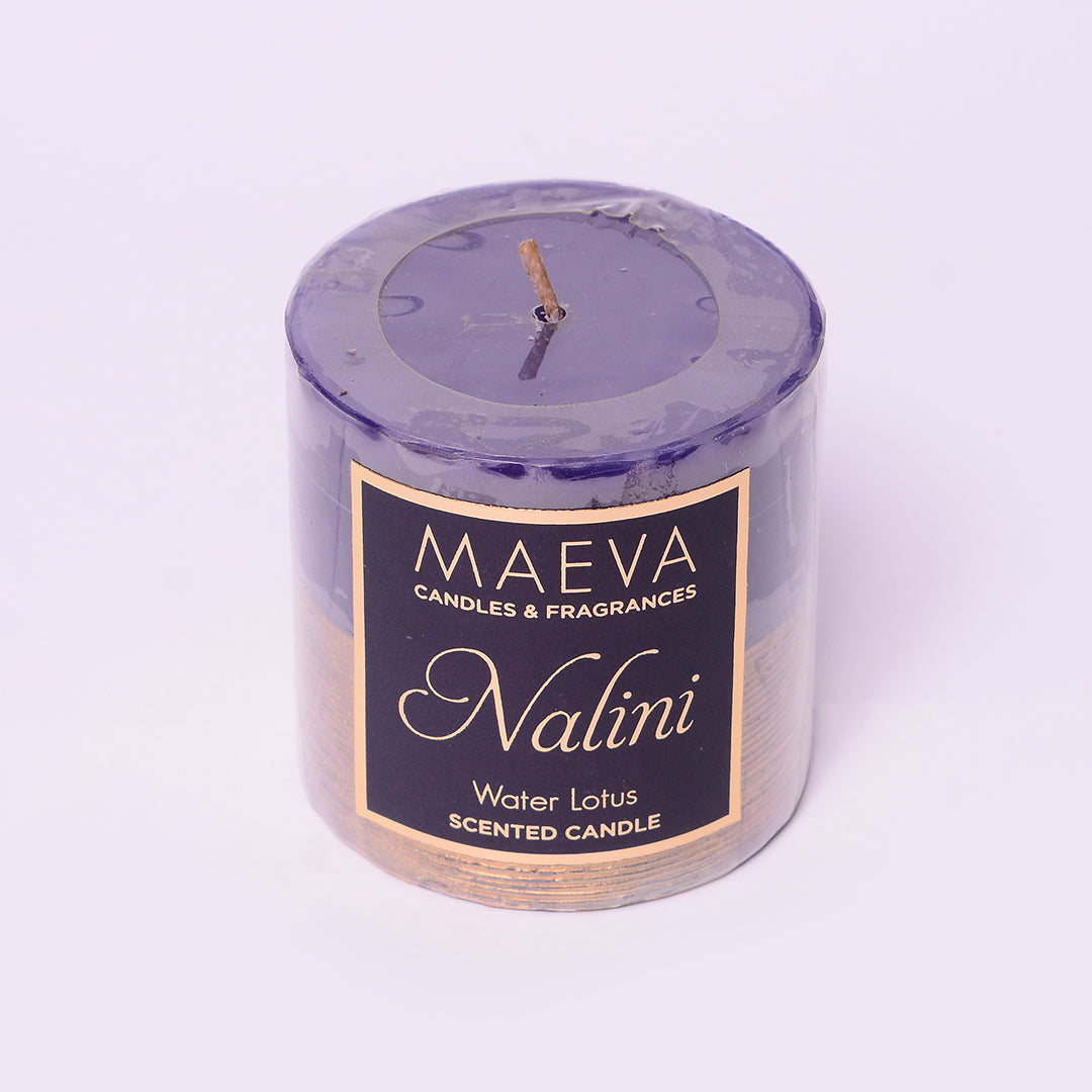 Nalini Purple Pillar Candle - S
