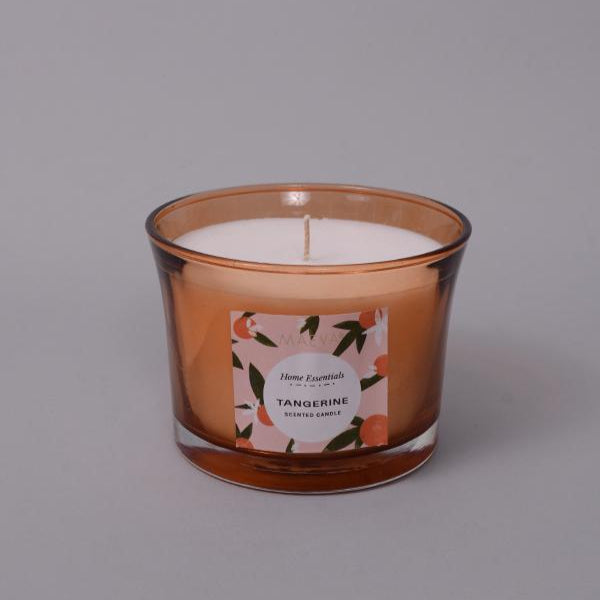 Tangerine Flared Glass Candle