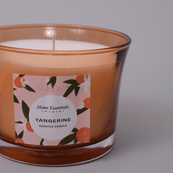 Tangerine Flared Glass Candle