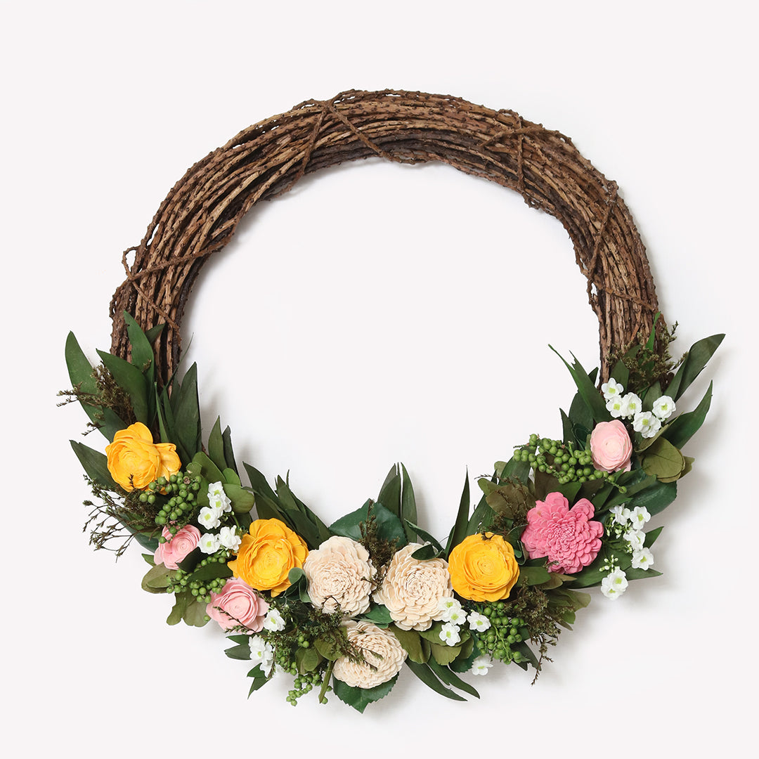 Dried Flower Forest Fantasy Jumbo Wreath | Dry Flower Arrangements for Wall Decor | Xmas Wreath Chritmas Decoration