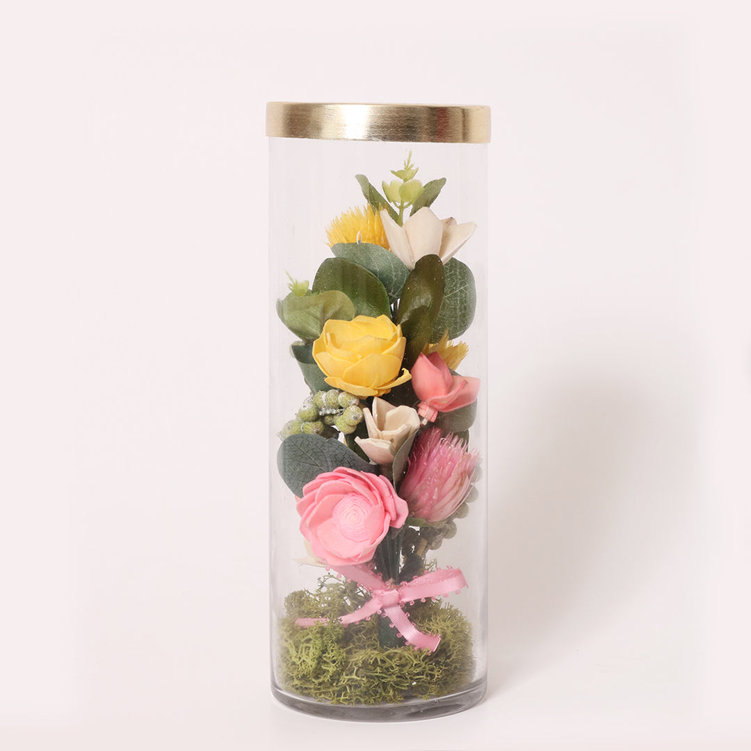 Glass Tube Floral Decor
