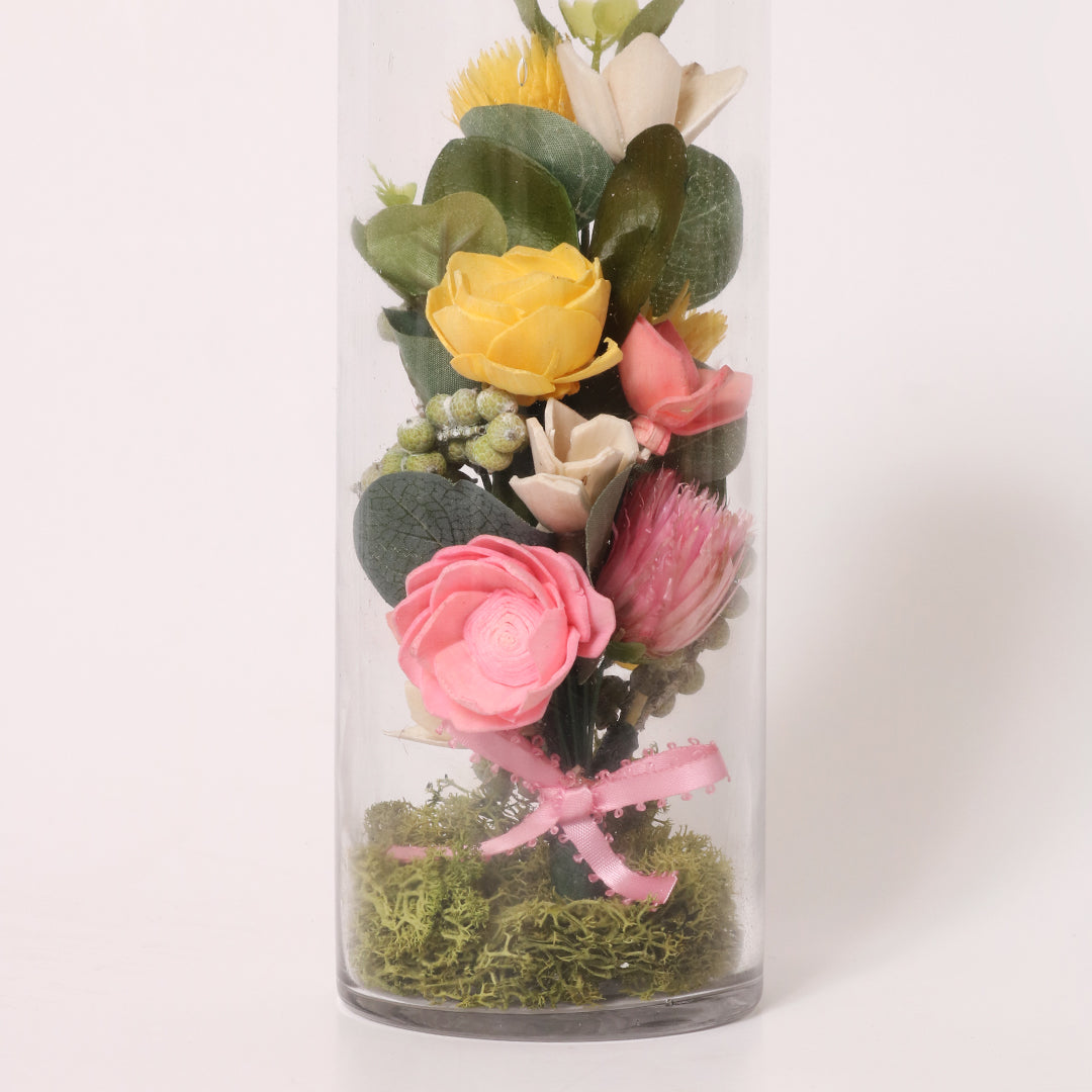 Glass Tube Floral Decor