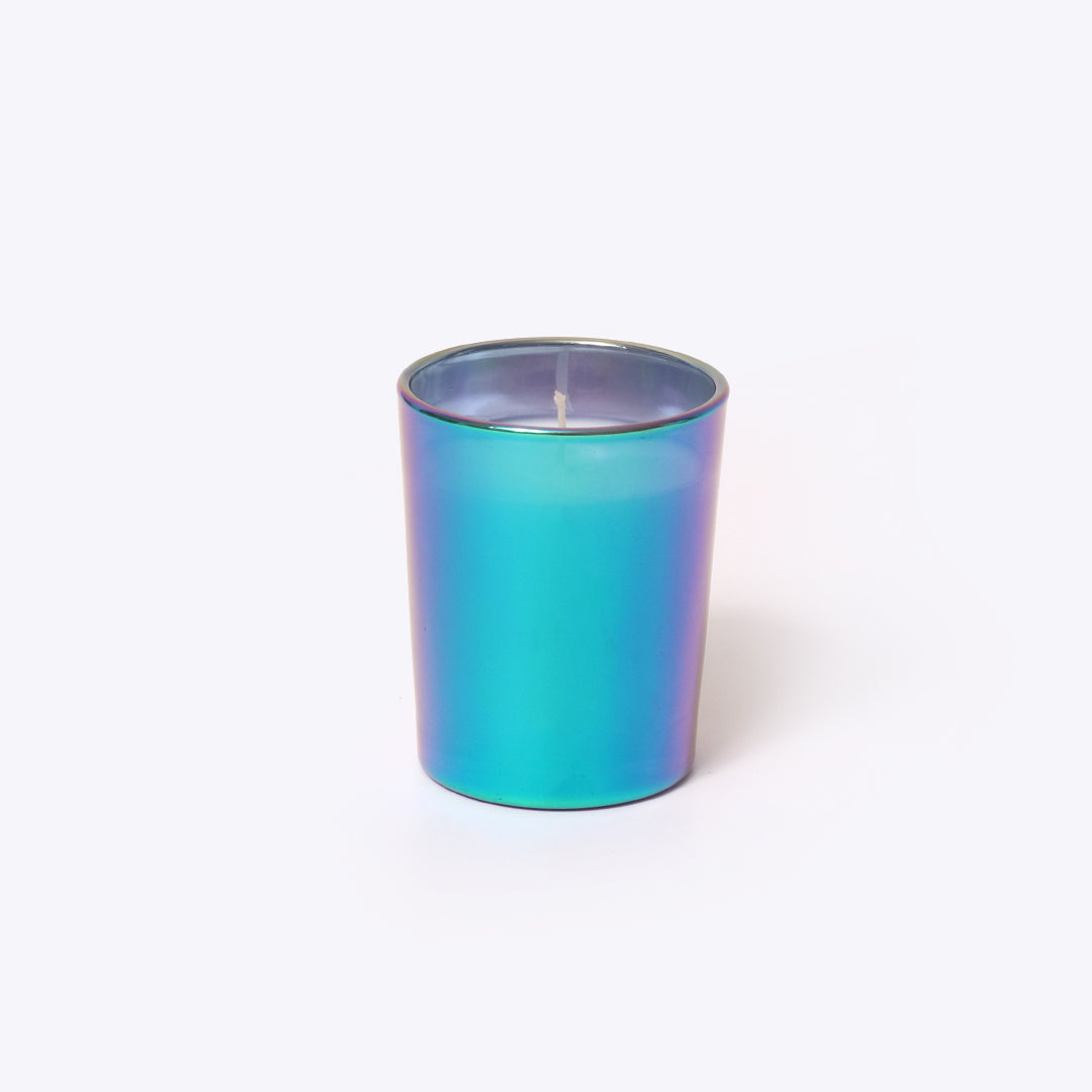 Anagha Iridescent Shot Glass Candle - Pack of 3