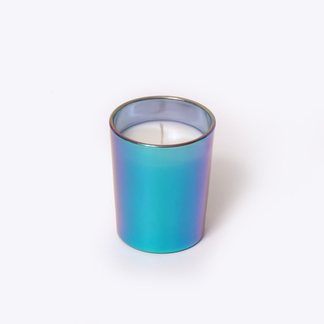 Anagha Iridescent Shot Glass Candle - Pack of 3
