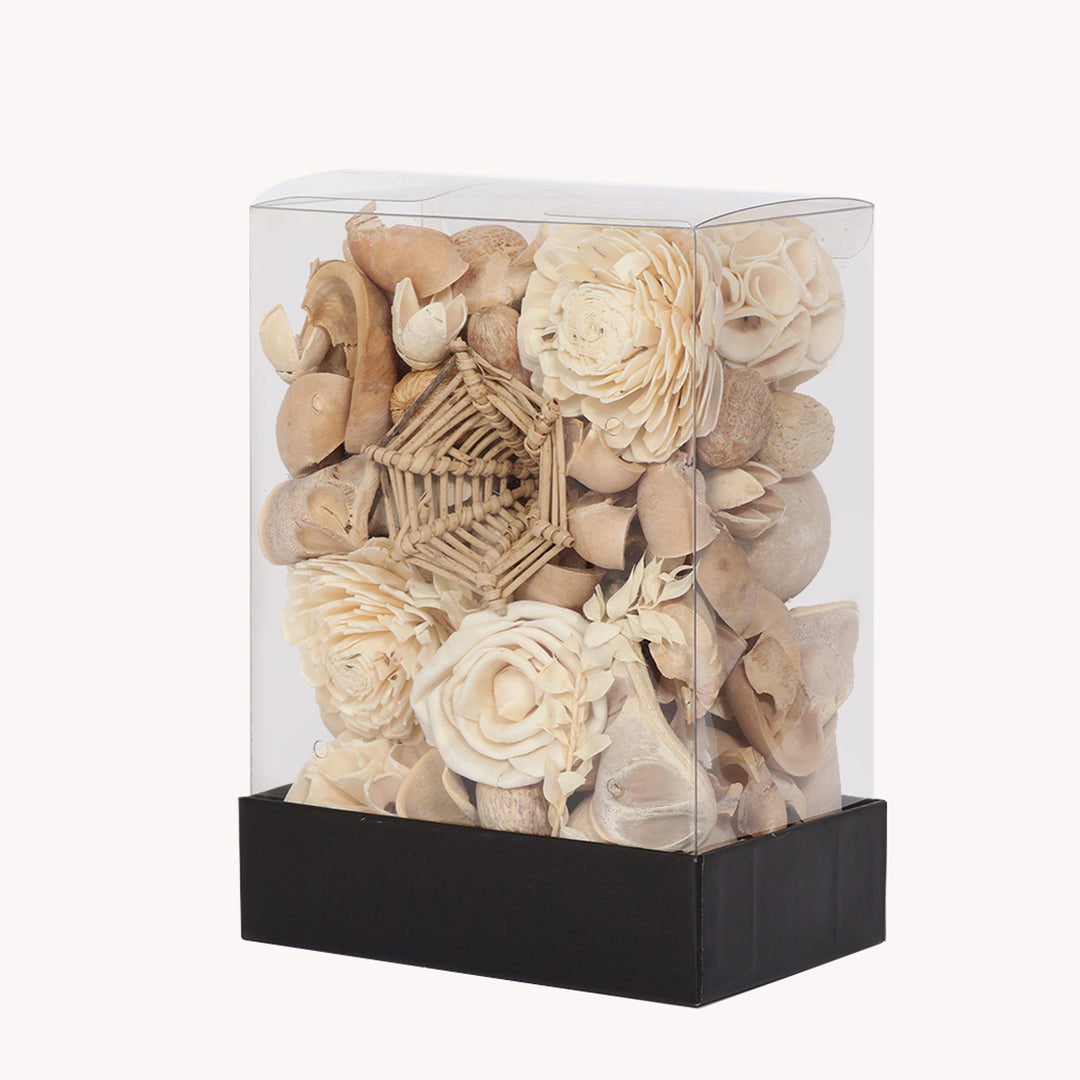 Italian Linen Acetate Potpourri | Home Fragrance Potpourri with Dried Shola Rose & Leaves