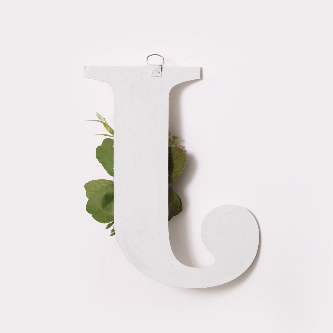 White Floral Alphabets