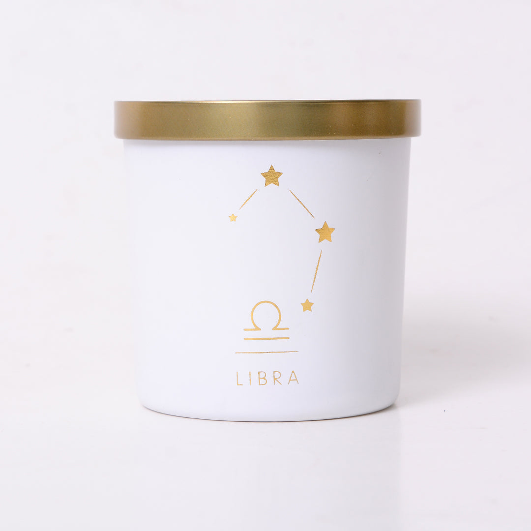 Libra Zodiac Scented Jar Candle - Set of 2 | Premium Candles for Home Decor, Office & Gift Set | Handmade Scented Candle for Gifiting Purpose