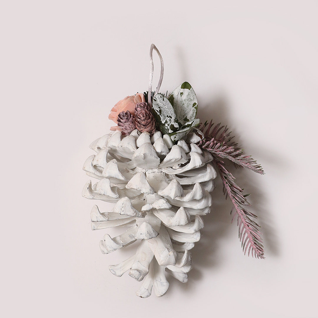 Pink Pine Cone Ornament | Xmas Tree Ornaments for Christmas Decor